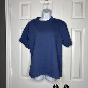 Old Navy Blue T Shirt Small Garment Dyed Basic Casual Tee
